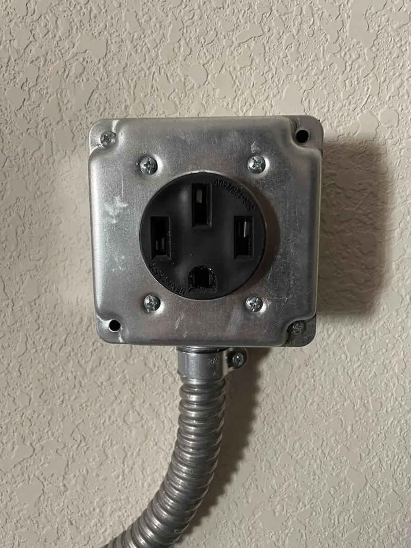 NEMA 14-50 outlet installed for Electrical Panel Upgrade in Gaylord